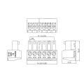 3.81MM plug-in terminal socket female head